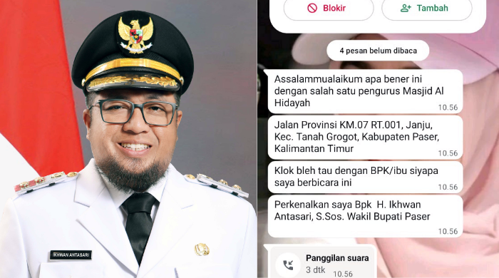 Waspada! Penipuan Hibah Bermodus WhatsApp Mengatasnamakan Wakil Bupati Paser