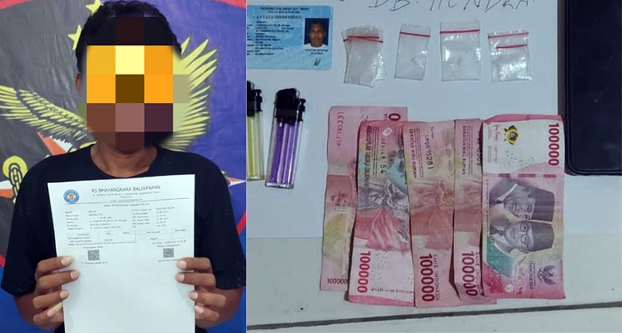 Selipkan Sabu di Celana, Pengedar Dibekuk di Gang Tepi Pantai Balikpapan Timur