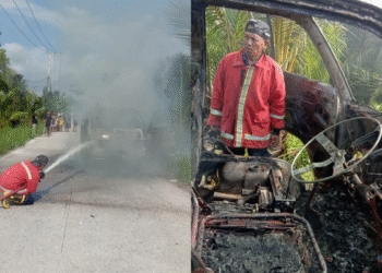 Mobil Terbakar di Kukar, 2 Jam Baru Padam