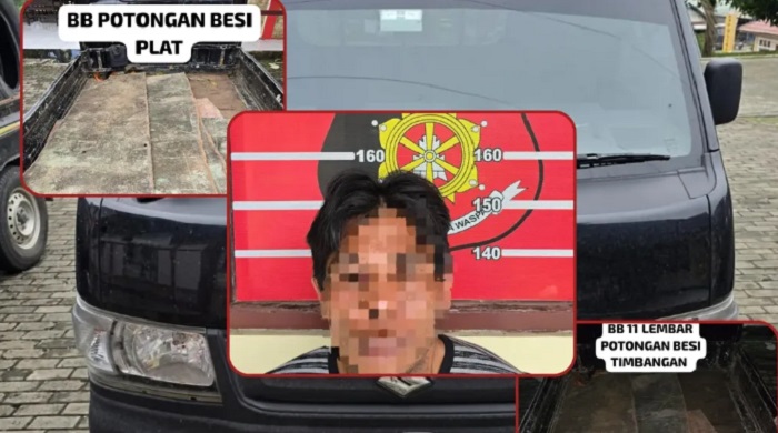 Curi Besi Pelat Rp180 Juta di Kukar, Warga Bontang Dibekuk, Dua Pelaku Masih Buron