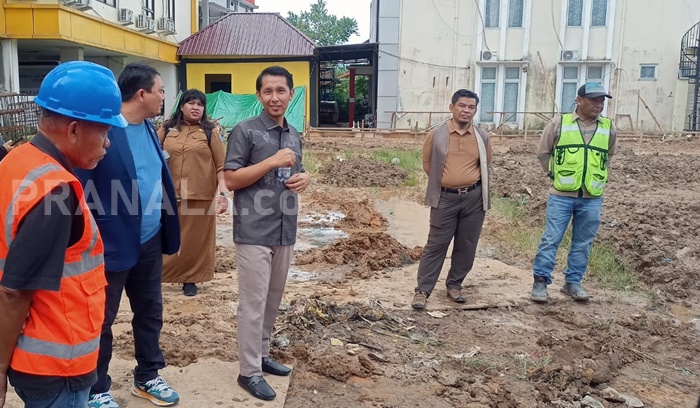 67 Hari Berjalan, Progres Gedung Parkir RSUD Taman Sehat Bontang Masih Minim