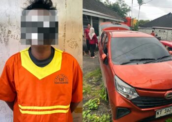 NEKAT! Pria Ini Gasak Mobil di Halaman Koramil Balikpapan Barat