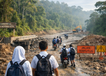 Belasan Kilometer setiap Pagi, Potret Akses Pendidikan di Sangkima Kutim