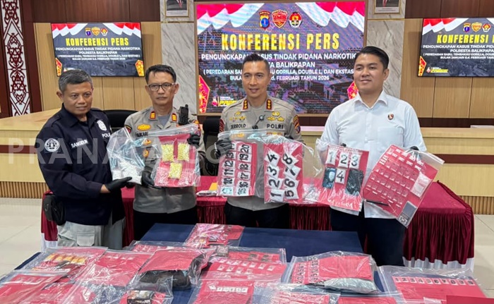 Januari–Februari 2026, Polresta Balikpapan Sita 1 Kg Sabu hingga Ribuan Ekstasi