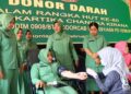 Sambut HUT Ke-80 Persit KCK, Kodim 0908 Bontang Gelar Donor Darah