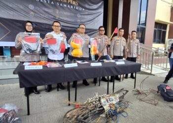 Kerugian Hampir Rp600 Juta, Komplotan Pencuri Kabel Lampu Jalan di Samarinda Ditangkap