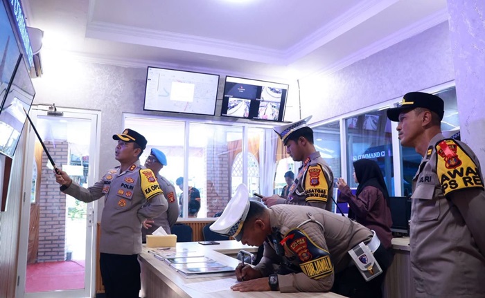 Pantau Arus Mudik Lebaran, Polres Kutim Gunakan CCTV di Pos Terpadu Sangatta
