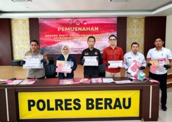 8 Kasus Terbongkar, 484 Gram Sabu Masuk Berau
