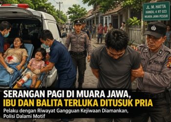 Serangan Pagi di Muara Jawa Kaltim, Ibu dan Balita Terluka Ditusuk