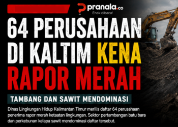 64 Perusahaan di Kaltim Kena Rapor Merah Lingkungan, Tambang dan Sawit Mendominasi
