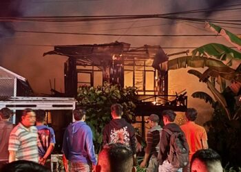 Kebakaran di Sangatta Utara, Dua Rumah Ludes di Jalan APT Pranoto