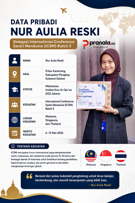 Dari Pulau Kecil di Pangkep, Nur Aulia Tembus Forum Internasional Tiga Negara 