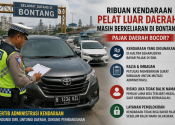 Ramainya Kendaraan Pelat Luar Kaltim Berkeliaran di Bontang, Pajak Daerah Bocor?