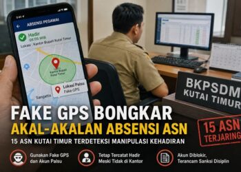 Puluhan ASN Kutim Diduga Akali Absensi Digital, Tetap “Hadir” Meski Tak di Kantor