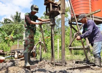 TMMD Ke-128, Kodim Bontang Bangun Sumur Bor Atasi Krisis Air