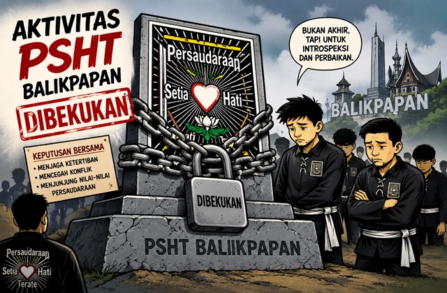 Imbas Bentrok Internal, Aktivitas PSHT Balikpapan Dibekukan Sementara