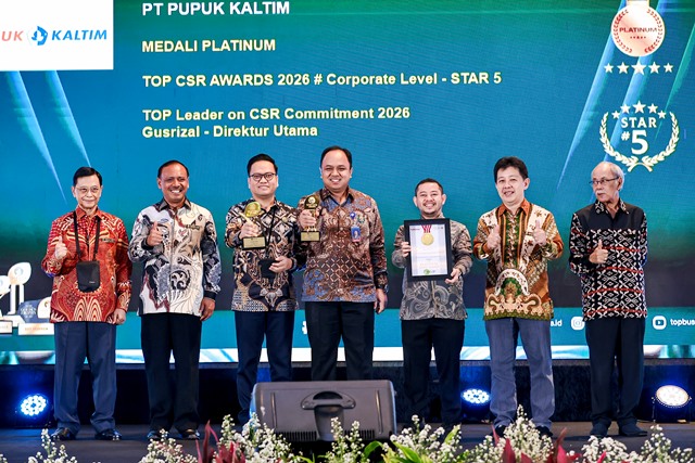 Jejak Nyata di Masyarakat, Pupuk Kaltim Sabet Level Tertinggi TOP CSR Awards 2026