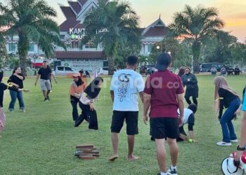 Ketika Generasi Milenial di Kutim Healing Lewat Lompat Tali dan Kelereng